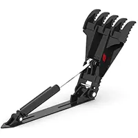 Excavator Hydraulic Stick Mounted Thumb Rendering - Solesbee's Equipment