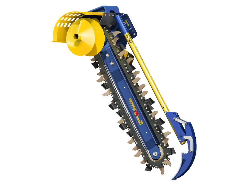 Auger Torque USA Excavator and Skid Steer XHD 1500 Trencher Rendering - Solesbee's Equipment