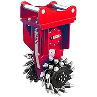 Excavator Drum Cutter KDCs Rendering - Solesbee's Equipment