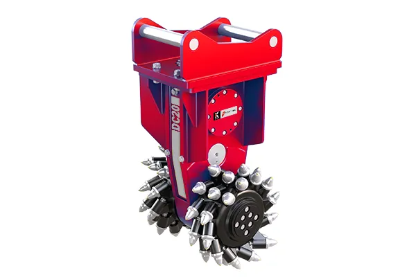 Excavator KDC Drum Cutter Rendering - Solesbee's Equipment