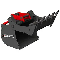 Excavator 4-in-1 Frontal Bucket Rendering powered by Cangini - Solesbee's Equipment