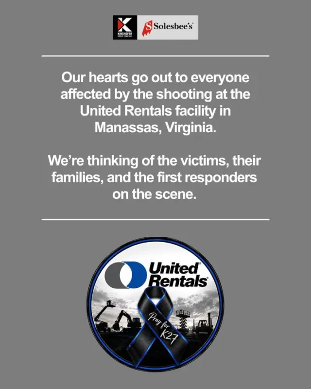 We’re deeply saddened by the tragic events at the United Rentals facility in Manassas, Virginia. 

Our thoughts are with everyone affected, especially the victims, their families, and the first responders who answered the call.
