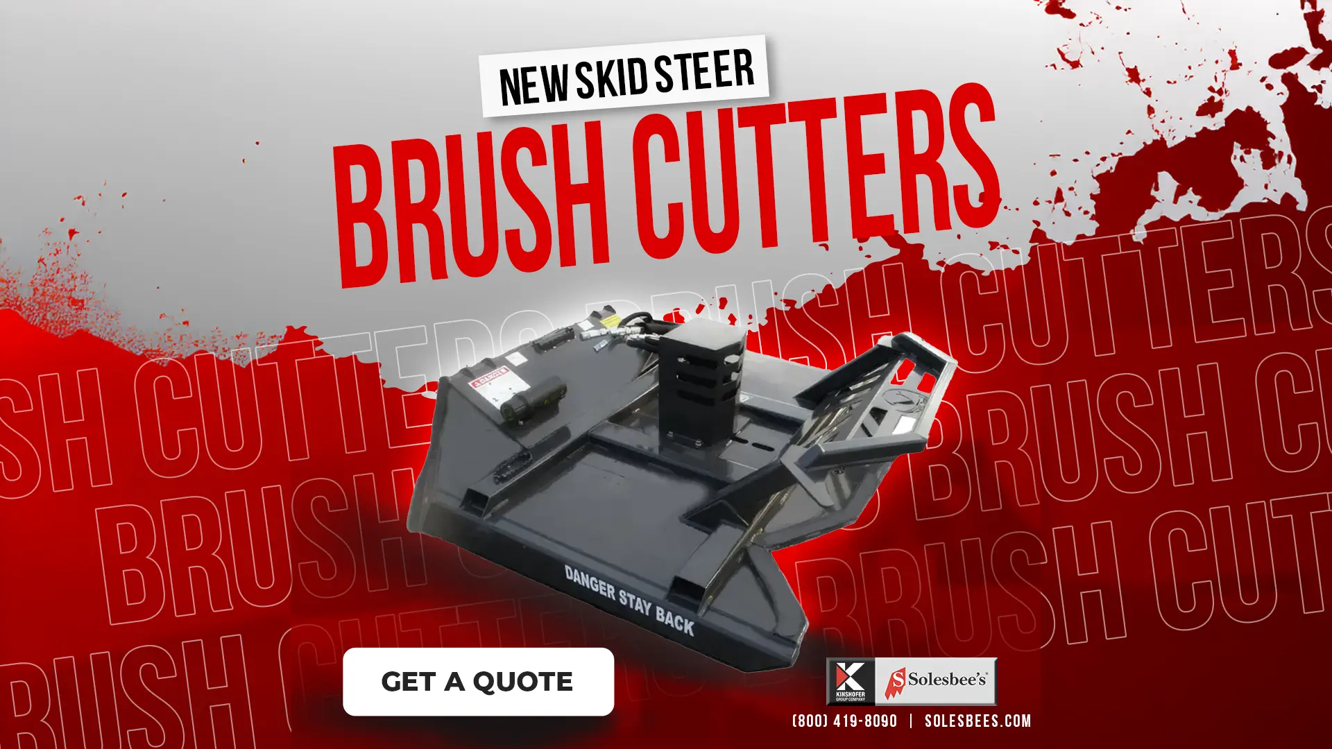 NEW Skid Steer Brush Cutter